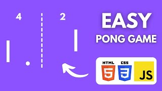 EASY Pong Game in JavaScript Tutorial  QUICK BEGINNER PROJECT [upl. by Survance920]