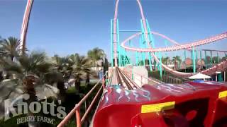 Xcelerator Launch Roller Coaster POV Knotts Berry Farm [upl. by Ylellan255]