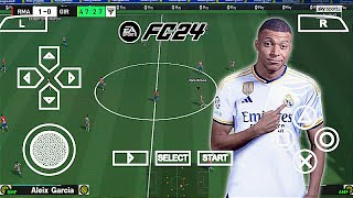 eFootball PES 2024 PPSSPP Patch EA FC24 Android V2 Update Transfer Real Faces Camera Ps5 [upl. by Earas]