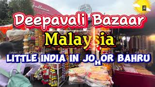 Deepavali Bazaar in Malaysia  Little India in Johor Bahru  Diwali 2024 [upl. by Lipps]