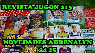 Revista Panini Jugón 213  Novedades Adrenalyn 24 25  REGALOS Hypermotion FIFA 365 [upl. by Yetah960]