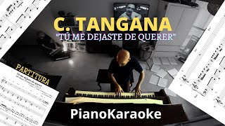 C Tangana  Tu me dejaste de querer Partitura  PianoKaraoke [upl. by Alilak731]