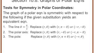 108 Graphing Polar Eqns [upl. by Ardek]