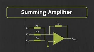 OpAmp Summing Amplifier Inverting and NonInverting Summing Amplifiers [upl. by Zedecrem441]