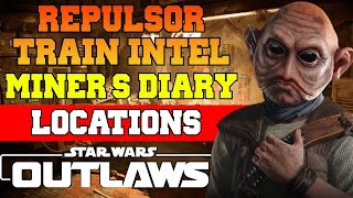 Repulsor Train Intel Miners Diary Locations  Star Wars Outlaws [upl. by Ailuig]