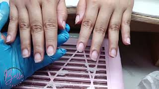 Soft gel extension removal plus gel polish on natural nails [upl. by Spalla]