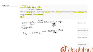 A oversetCalcinationrarr CaO  MgO  undersetColourless gasB When the colourless gas B [upl. by Nalim]