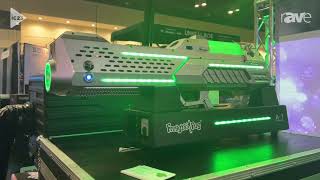 InfoComm 2023 Froggys Fog Shows Off BatteryPowered Thanos Blaster Fog Gun [upl. by Oniskey552]