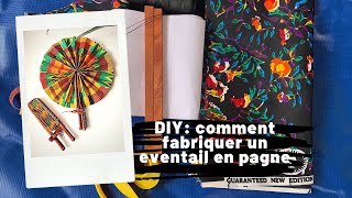 COMMENT FABRIQUER UN ÉVENTAIL EN PAGNE facilement  HANDFAN DIY diy customisation simple [upl. by Bolton]