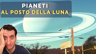 Pianeti al posto della Luna ecco come sarebbero Shorts [upl. by Sonafets]