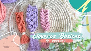 Cómo hacer llaveros básicos de Macramé  Tutorial  Principiante [upl. by Angeline]