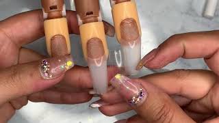 How to apply nail tips on nail trainer  Nails For Beginners [upl. by Retloc751]