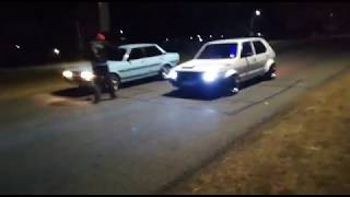 Vw mk1 18L 8v itb vs toy beams 2L16v itb drag race [upl. by Yatzeck]