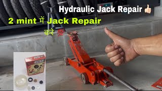 Hydraulic Jack Repair💯 2 mint मैं jack repair करे👍🏻 Hydraulic Jack Seal kit 25 ton jdautomobiles [upl. by Nehte532]