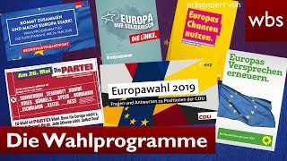 Europawahl  Was steht in den Wahlprogrammen  Rechtsanwalt Christian Solmecke [upl. by Ayifa458]