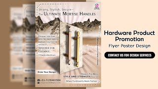 Flyer Design In Photoshop For Hardware Product Promotion  Business Flyer Design  Poster Ads Design [upl. by Adnarym842]