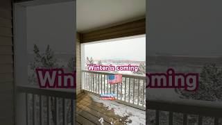 🇺🇸Winter is coming ❄️ Snowfall Beautiful View snow shortvideo shorts vlog goodmorning heaven [upl. by Tegan473]