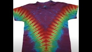 How to Tie Dye a V pattern Full [upl. by Neltiac]