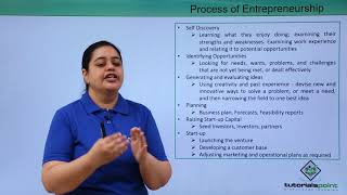 Class 11th – Process of Entrepreneurship  Entrepreneurship  Tutorials Point [upl. by Aicertap698]