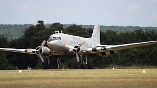 Douglas DC3  Le Temps des Hélices 2022  La Ferté Alais [upl. by Anaeel75]