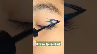 Creative Eyeliner look❤️makeup makeuptutorial youtubeshorts eyeliner eyelinertutorial shorts [upl. by Ime]