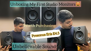 Unboxing Presonus Eris E45🔥  My First Studio Monitors❤️ [upl. by Svetlana]