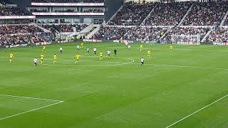 Borja Sainz hatrick goal obscured 87 min for Norwich v Derby 280924 Championship Away fans view [upl. by Colt229]