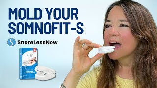 How to Mold your Snoring Mouthpiece  SomnofitS AntiSnore Mouth Guard Instructions Guide [upl. by Gilletta]