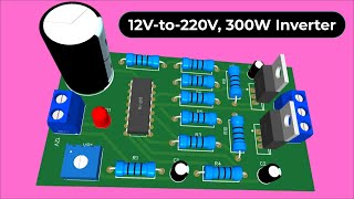 DIY 12V to 220V 300W PWM Inverter using IC SG3525 [upl. by Marchelle708]