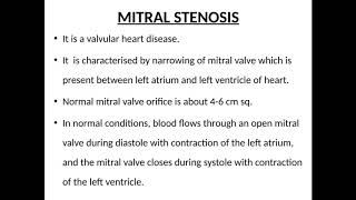 Mitral Stenosis [upl. by Neliac]