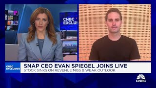 Snap CEO on revenue miss and light guidance [upl. by Sida448]