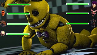 all of the rise of springtrap animations WITH HEALTHBARS [upl. by Lewse]