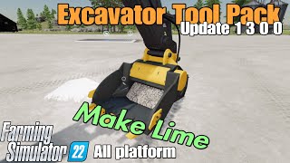 Excavator Tool Pack  FS22 UPDATE See Note Correction [upl. by Cynera]