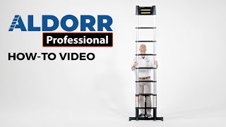 Howto tutorial ALDORR Professional Telescopic Ladder English [upl. by Rehnberg215]