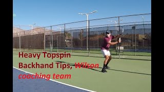 How To Hit Heavy Topspin One Hand Backhands Practice and Tips [upl. by Gusella]