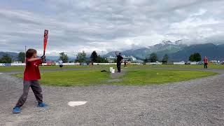 Brandon batting practice on the Seward Alaska little league field [upl. by Essej]