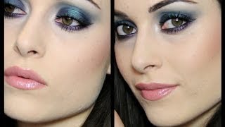 Makeup quotThe Sirenquot Smoky eyes quotblu sirenaquot  CherylPandemonium [upl. by Rafaelia]