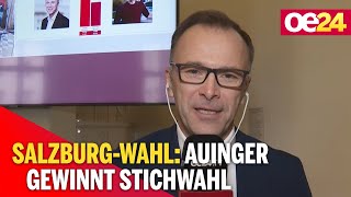 SalzburgWahl Auinger SPÖ gewinnt Stichwahl [upl. by Llerrut]