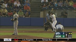 Shawn Morimando from Va Beach pitches his way past the Tides [upl. by Ambie974]