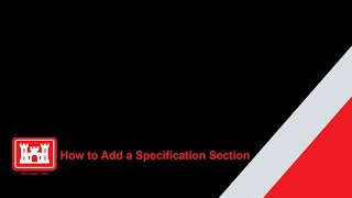 How to Add a Specification Section [upl. by Notsnarc]