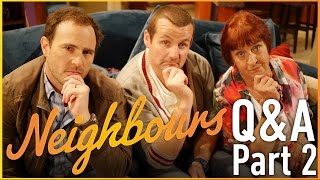 Neighbours QampA  Anthony Engleman Stonie Ryan Moloney Toadie amp Lesley Baker Angie  Part 2 [upl. by Ijok]