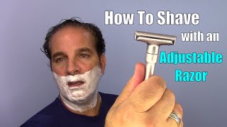 How To Shave with an Adjustable Razor 321 Smooth [upl. by Ayekahs]