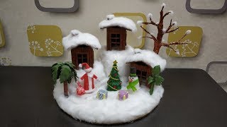 How to Make DIY Miniature Winter Wonderland Zen Garden  Christmas Decoration Project for School [upl. by Delwin815]