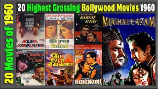 Top 20 Bollywood Movies of 1960  Hit or Flop  Box Office Collection  Top Indian films  19601970 [upl. by Duile]