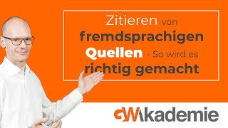 Zitieren von fremdsprachigen Quellen  So wird es richtig gemacht • GWritersde [upl. by Ahsinid]