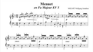 Mozart Minuet in F Major KV 5 [upl. by Putscher]