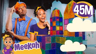 Blippi amp Meekahs Block Tower  Educational Videos for Kids  Blippi and Meekah Kids TV [upl. by Bratton673]