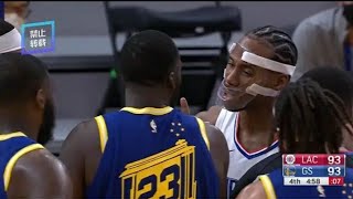 Kawhi Leonard fights Draymond Green for pulling him down midair [upl. by Enilram]