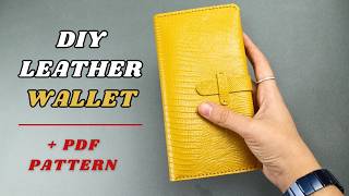 🔴PDF pattern  How to Make a Premium Leather Wallet from Scratch  DIY Tutorial [upl. by Nenad]