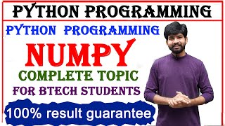 numpy full topic in python programming  numpy library  numerical python [upl. by Myrtle522]